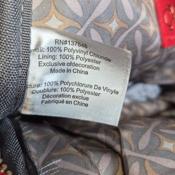 CXL Christian Lacroix Red Mini Backpack Gold Zip Faux Leather Small Bag NWT - Picture 8 of 10